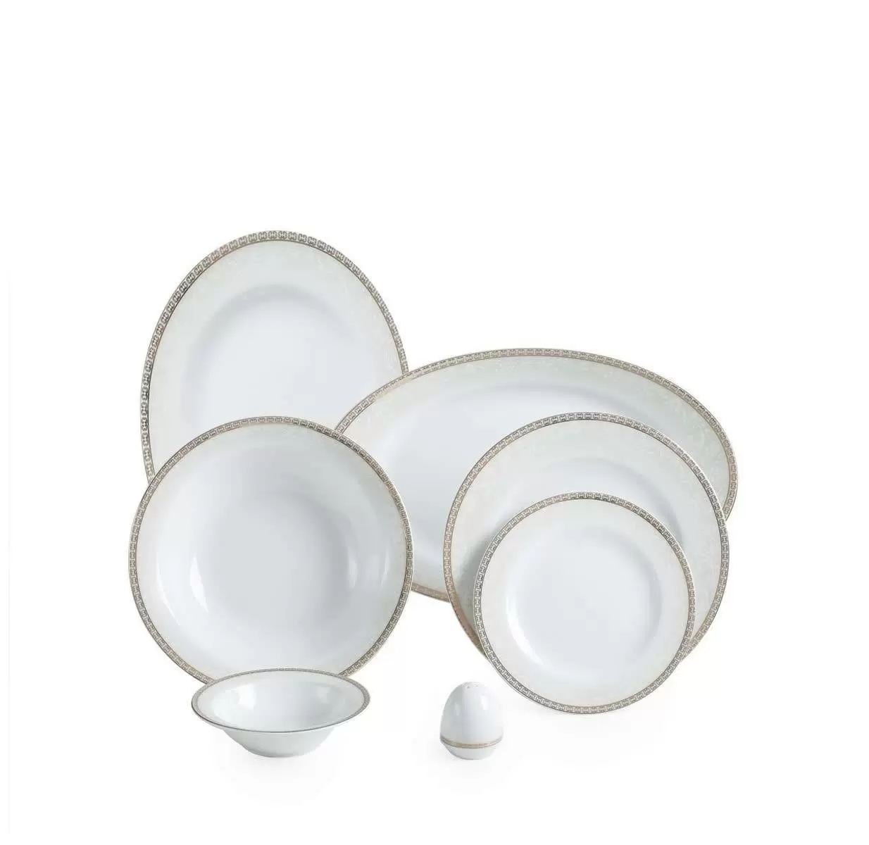  سرویس 28 پارچه چینی زرین - ایتالیا اف (گرد) 6 نفره ریوا طلایی-درجه عالی کد : 008725 